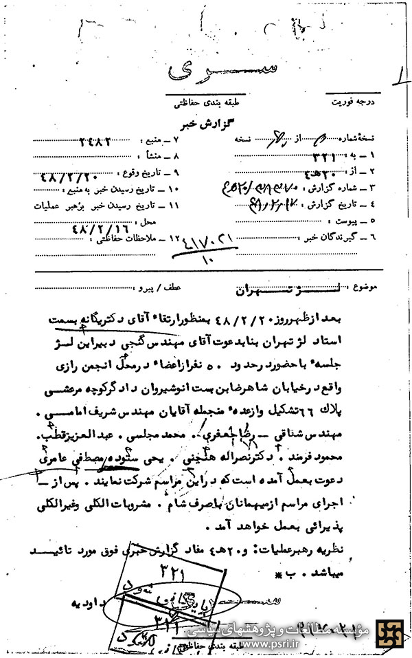 دکتر یگانه استاد لژ فراماسونری تهران