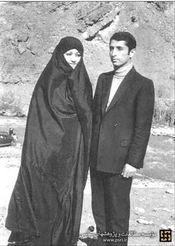 تصویری از شهید لبافی‌نژاد به همراه همسرش