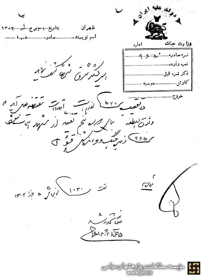 اسنادی از مداخلات رضاخان در انتخابات دوره پنجم مجلس شورای ملی