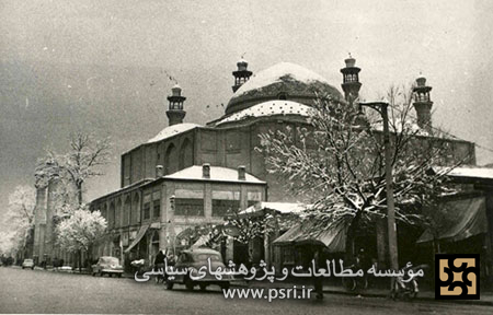 دو نمای قدیمی از ضلع جنوبی مسجد سپهسالار - مدرسه عالی شهید مطهری